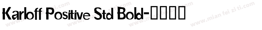 Karloff Positive Std Bold字体转换